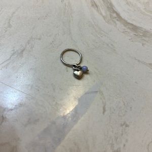 James Avery dangle heart and lilac bead ring